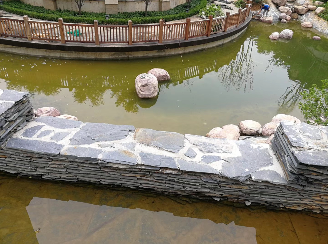 厂家直供青石板碎拼石 | 市政广场/景区园路乱形铺装石 | 高强度耐磨冰裂纹石材批发 - 细节图2